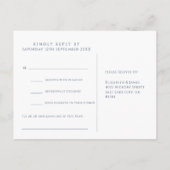 フローラ素朴ピネコーンソングリクエストRSVPポストカード インビテーションポストカード (裏面)