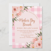 フローラ素朴ピンクカッパーマザーズデイブランチ 招待状 (正面)