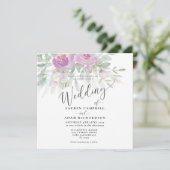 フローラ素朴ピンクユーカリ結婚式招待状 (スタンド正面)