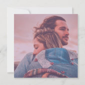 フローラ素朴ピンクユーカリ結婚式招待状 (裏面)