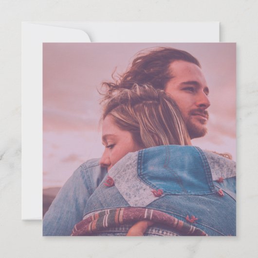 フローラ素朴ピンクユーカリ結婚式招待状 (裏面)