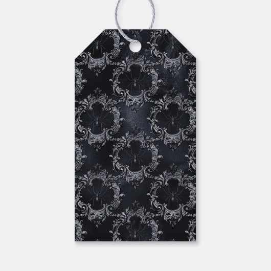 フローラ素朴フクロウとクモのゴシック結婚体 ギフトタグ (裏面)