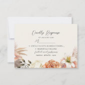 フローラ素朴フローラウェディングRSVPカード 出欠カード (正面)