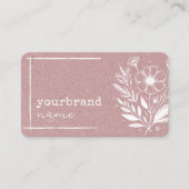 フローラ素朴ブティックフラワークラフト紙バラ 名刺 (正面)