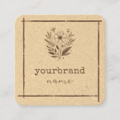 フローラ素朴ブティック文房具花屋 スクエア名刺 (正面)