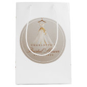 フローラ素朴ブライダルシャワードレス抱き枕 ミディアムペーパーバッグ (正面)