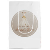 フローラ素朴ブライダルシャワードレス抱き枕 ミディアムペーパーバッグ (裏面)