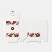 フローラ素朴ブライダルシャワーピンクマルサラお願いボックス フェイバーボックス (折り畳みなし)