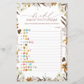 フローラ素朴ブライダルシャワー絵文字ゲーム (正面)