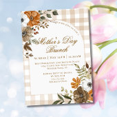 フローラ素朴ブラウンコッパー母の日ブランチ 招待状