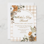 フローラ素朴ブラウンコッパー母の日ブランチ 招待状 (正面)