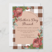 フローラ素朴ブラウンブルゴーニュ母の日ブランチ 招待状 (正面)