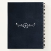 フローラ素朴ブラックチャックボードガーデンジャーナル ノートブック (裏面)