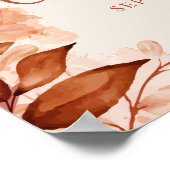 フローラ素朴ブリデスメイドランチョンウェルカムサイン ポスター (角)