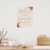 フローラ素朴ブリデスメイドランチョンウェルカムサイン ポスター (キッチン)