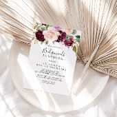 フローラ素朴ブリデスメイドランチョンシャワー 招待状