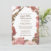 フローラ素朴ブルグンディ結婚ズ 招待状 (スタンド正面)