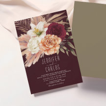 フローラ素朴ブルゴーニュとピーチ結婚ズ