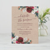 フローラ素朴ブルゴーニュのパーティー 招待状 (スタンド正面)