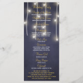 フローラ素朴ブルゴーニュの黒板の結婚式 プログラム (裏面)