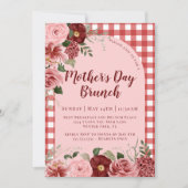 フローラ素朴ブルゴーニュピンクマザーズデイブランチ 招待状 (正面)
