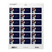 フローラ素朴ブルゴーニュ海軍金ゴールド ラベル (フルシート)