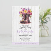 フローラ素朴ブーツバーンウッドファームブライダルシャワー 招待状 (スタンド正面)