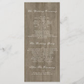 フローラ素朴プラムとブルゴーニュ結婚式 プログラム (裏面)