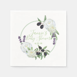 フローラ素朴ベイビーシャワーロマンチックなガーデニシアサージュ スタンダードカクテルナプキン