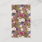 フローラ素朴ベビーシャワーおむつラッフルチケット エンクロージャーカード (裏面)