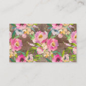 フローラ素朴ベビーシャワーおむつラッフルチケット エンクロージャーカード (裏面)