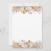 フローラ素朴ベビーシャワー招待状 | ニュートラルボホ 招待状 (裏面)