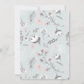 フローラ素朴ベビーシャワー招待状II 招待状 (裏面)