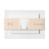 フローラ素朴ベージュ結婚ズ 招待状ベリーバンド (正面例)