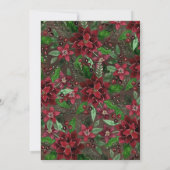 フローラ素朴ホリーアイビーウォーターカラーウッド結婚ズ 招待状 (裏面)