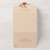 フローラ素朴ボタニカルパンパ秋ボホ結婚ズ オールインワン招待状 (外側)