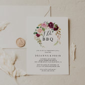 フローラ素朴ボタニカルI do BBQ婚約パーティ 招待状