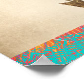 フローラ素朴ボヘミアン矢印 ポスター (角)