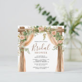 フローラ素朴ボホウッドアーチブライダルシャワー 招待状 (スタンド正面)