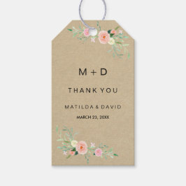 フローラ素朴ボホサンキュー結婚のギフトラベル ギフトタグ