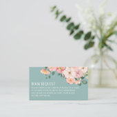 フローラ素朴ボホシック赤ちゃんシャワー予約リクエスト エンクロージャーカード (スタンド正面)