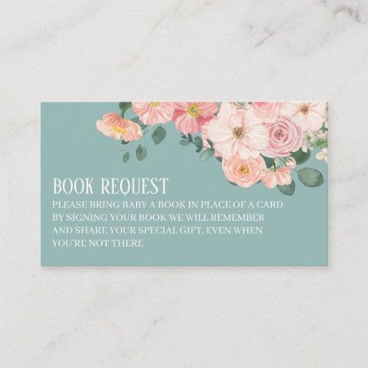 フローラ素朴ボホシック赤ちゃんシャワー予約リクエスト エンクロージャーカード (正面)
