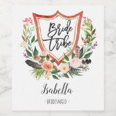 フローラ素朴ボホフローラ花嫁 ワインラベル (シングルラベル)