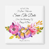 フローラ素朴マグネットの招待を保存 マグネット (正面)