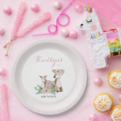 フローラ素朴ママとベビー鹿ベビーシャワー ペーパープレート (パーティー)