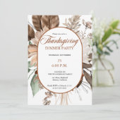 フローラ素朴ミュート音感謝祭ディナー 招待状 (スタンド正面)