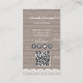 フローラ素朴メイスンジャールウッド 名刺 (裏面)