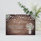 フローラ素朴メイスンジャールライツウェディングレセプション エンクロージャーカード (スタンド正面)