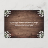 フローラ素朴メイスンジャールライツウェディングレセプション エンクロージャーカード (裏面)