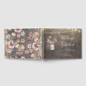 フローラ素朴メイスンジャール結婚バーンズ ゲストブック (全面)